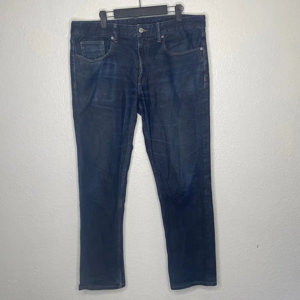 Bonobos Mens Jeans Size 35x34 Slim Fit Dark Wash Denim Blue Causal Wear